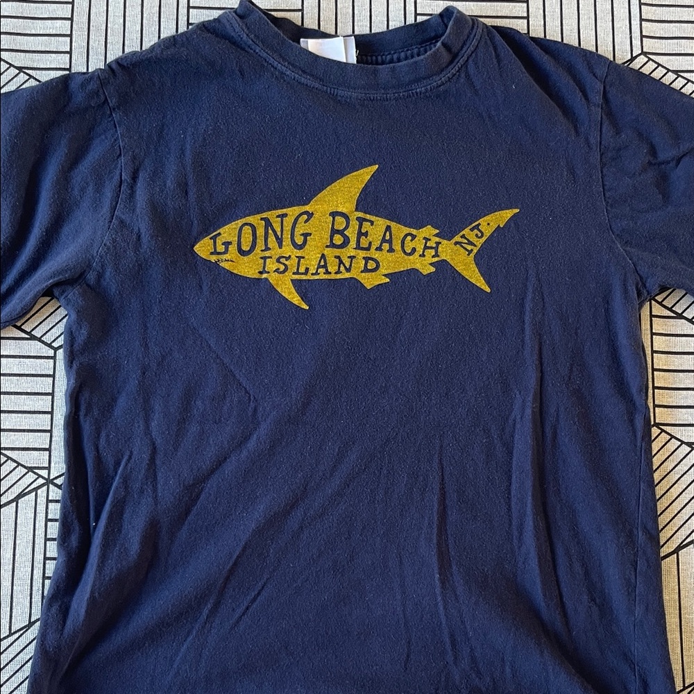 Kids Navy Blue Shark Graphic T-Shirt
